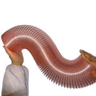PU聚氨酯镀铜钢丝风管雕刻机波纹吸尘管木工木屑吸尘管伸缩通风管