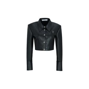 辛芷蕾同款YES BY YESIR叶谦原创设计师春新款女杀手皮质皮衣外套