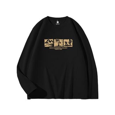 真维斯男装潮流印花长袖T恤