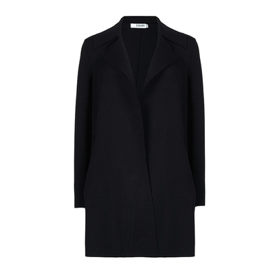 精英风后构想空气层修身中长外套