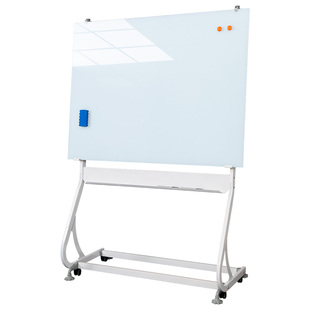 白板磁性钢化玻璃写字板支架式办公商用移动立式培训可擦写备忘提示展示架黑板家用儿童教学墙贴留言记事画板