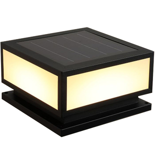 暖朵太阳能柱头灯简约现代围墙LED庭院灯户外防水别墅大门柱子灯