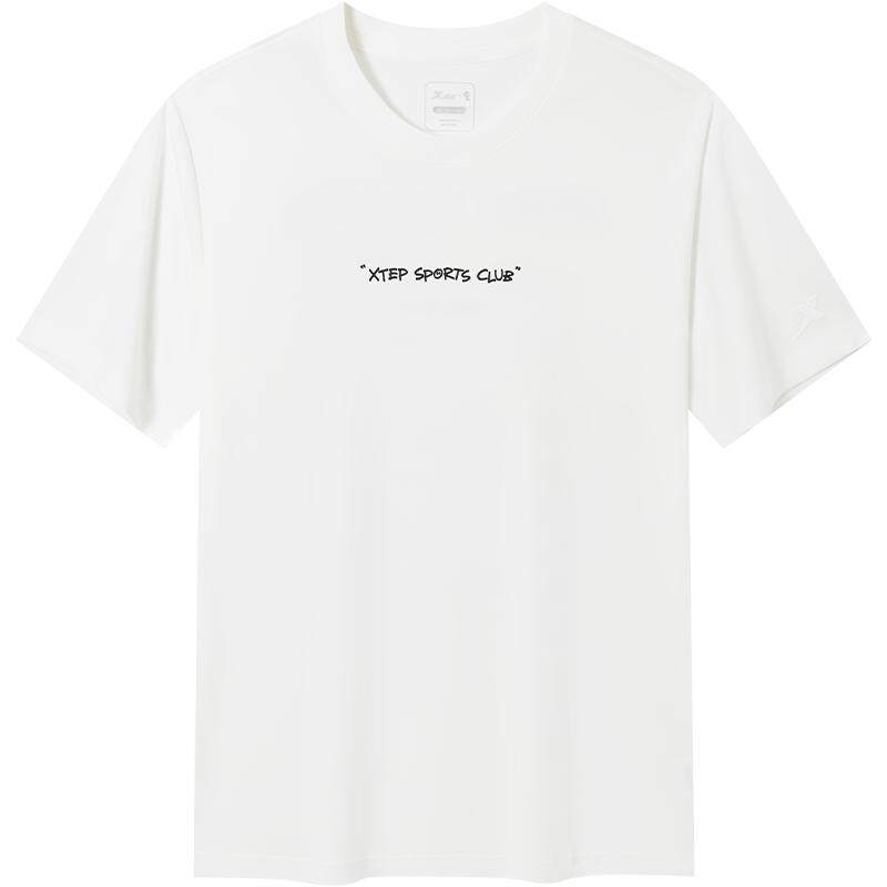特步T恤男2026年夏季新款运动服简约上衣休闲短袖男974229010131