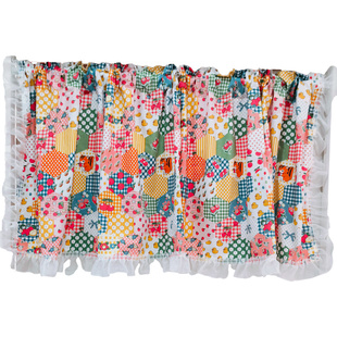 伸缩杆窗帘ins风透光不透人女生卧室小门帘短帘挂布拉帘高颜值