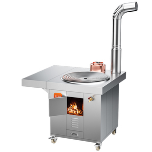 304不锈钢锅圈款柴火灶家用农村烧木柴无烟大锅台特厚户外土灶台