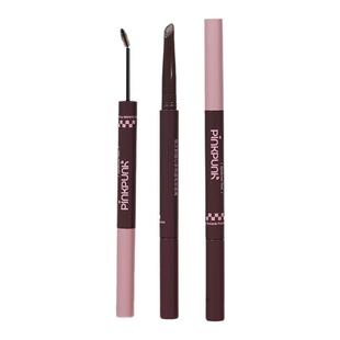 桃又野双头染眉膏眉笔二合一防水不晕染自然持久浅色粉棕色眉毛女