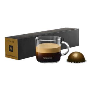 NESPRESSO奈斯派索胶囊咖啡 Vertuo轻柔双份浓缩黑咖啡深烘10颗装