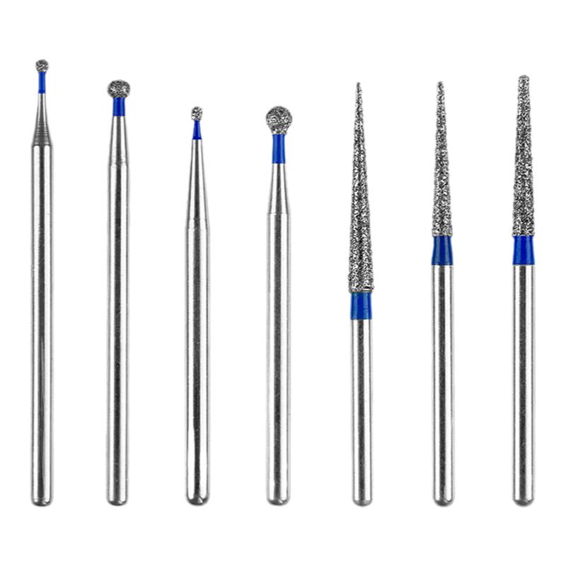 加长球钻拔牙车针牙科高速手机金刚砂抛光磨头口腔材料备牙工具