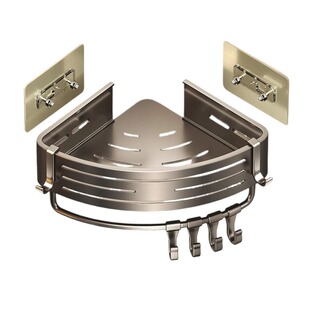 免打孔卫生间置物架浴室厕所洗手洗漱台墙上三角收纳淋浴洗澡壁挂