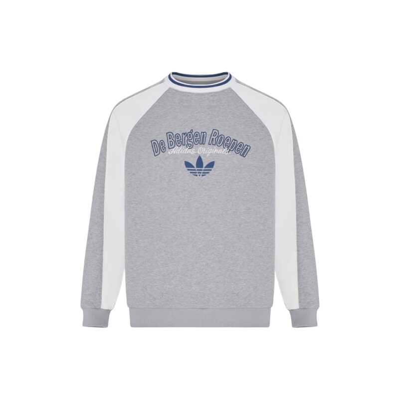 adidas阿迪达斯三叶草男子落肩拼接宽松亲肤卫衣长袖上衣KW5701