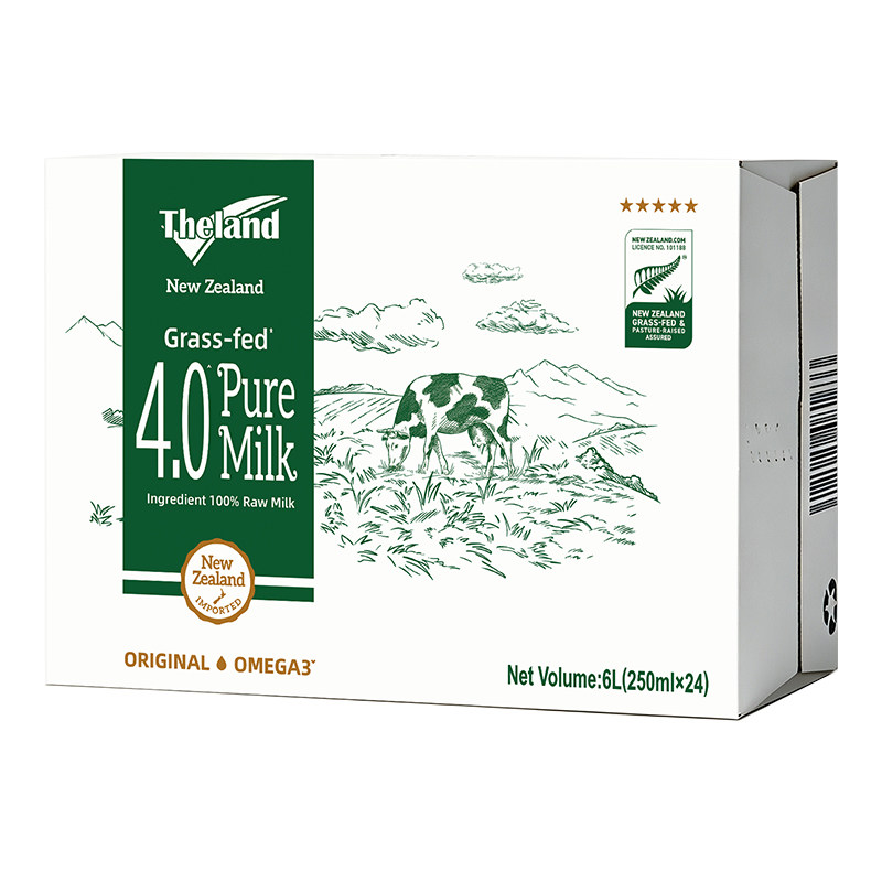 爆款新西兰原装进口纽仕兰4.0优质蛋白全脂高钙纯牛奶250ml*24盒 爆款口实拍商品图