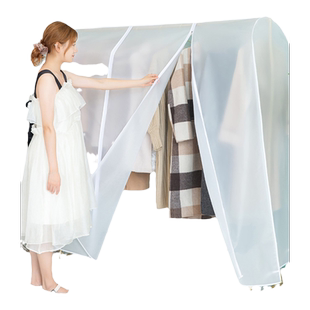落地衣服防尘罩挂式家用衣柜衣架带挂衣袋卧室衣物大衣全封闭罩子