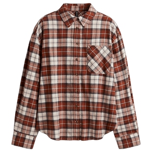 HM冬季女装大廓形棉质衬衫1294999