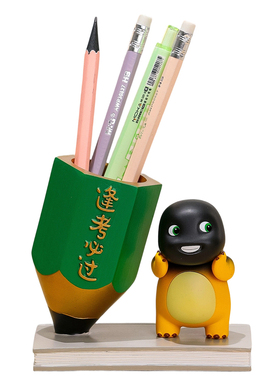 奶龙创意笔筒办公室桌面摆件