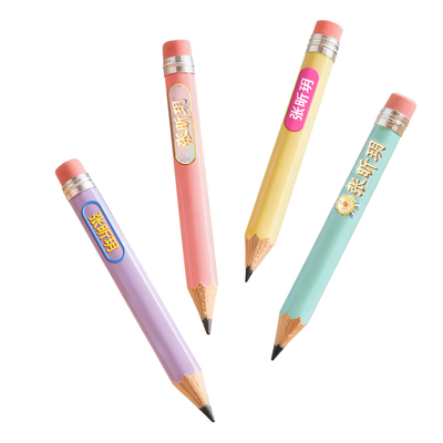 小学生专用姓名贴标签纸宝宝名字贴防水防撕自粘撕膜转印烫金定制