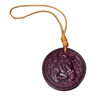 【头家】浮雕双面马到成功头层牛皮真皮包挂件马年寓意好车载挂饰