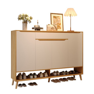 实木鞋柜带门鞋架80一米1.21.4宽32高85 100家用门口新款2025爆款