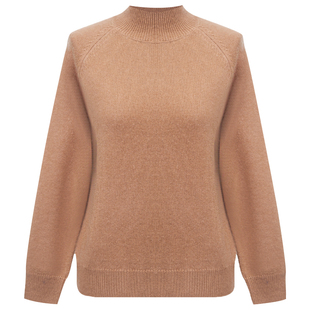 LadyJ-“暖绒序”GI*DA原厂阿拉善盟首道小山羊白绒半高领羊绒衫