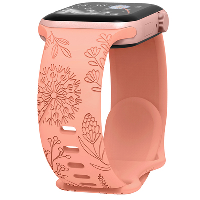 SHUIN/水霖苹果表带3D雕花硅胶