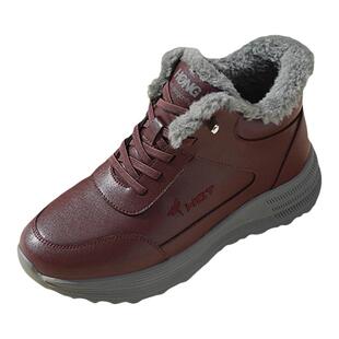 红蜻蜓中老年人妈妈女士棉鞋冬老太太软底防滑加绒一脚蹬奶奶鞋子