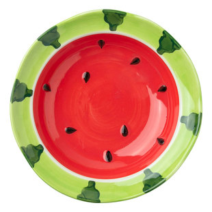 西瓜碗陶瓷碗盘子碗套装可爱的碗少女心手绘餐具儿童饭碗汤碗礼盒