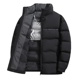 2025新款爸爸冬装短款羽绒服男中年男士保暖加厚外套中老年人男装