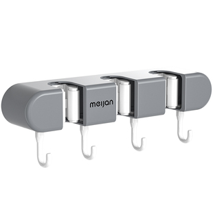 拖把壁挂夹拖布挂钩扫把固定架免打孔卫生间粘钩多功能收纳置物架