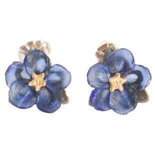 Michael Michaud蓝眼玛丽花朵耳钉轻奢设计感女友女神节实用礼物