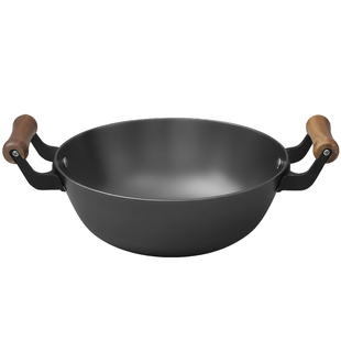 典匠铸铁小炒锅炒菜锅无涂层平底锅轻老式铁锅家用26cm燃气电磁炉