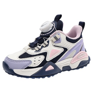 双星儿童运动鞋女童小学生跑步鞋青少年男童秋季女孩大童纽扣童鞋