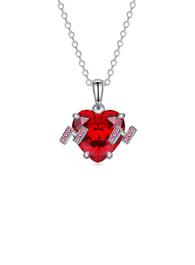 明星同款纯银爱心项链简约高级款