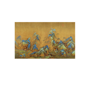 千里江山图中古风客厅沙发背景墙装饰画山水画新中式高档大气挂画