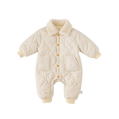 0一1岁女宝宝加厚爬服外出抱衣