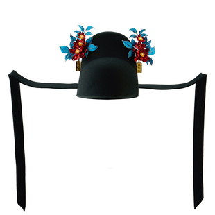 乌衣巷进士巾明制汉服帽子男簪花进士帽真丝缠花绒花进士及第冠帽