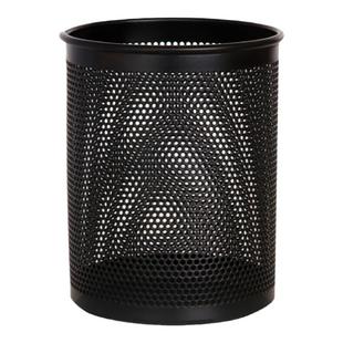 得力笔筒金属网纹圆形方形笔筒学生创意时尚韩国版 小清新 办公文具用品多功能收纳笔座收纳盒桌面摆件