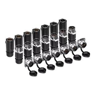 惟兴LP24型单孔面板款防水航空插头多芯数插拔大电流电源连接器