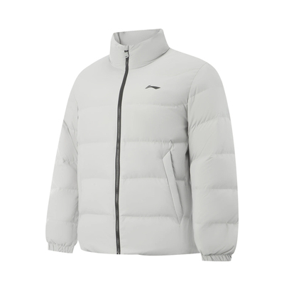 李宁男子防泼水鸭绒短羽绒服