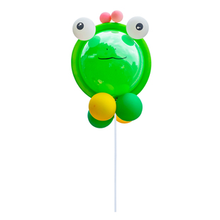 发光兔子青蛙猪猪小鸡托杆波波球气球儿童卡通造型diy材料包摆摊