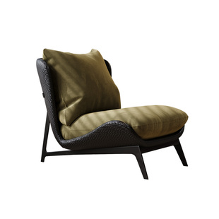 单人沙发椅意式极简懒人休闲椅卧室阳台轻奢酒店美容院会所接待椅