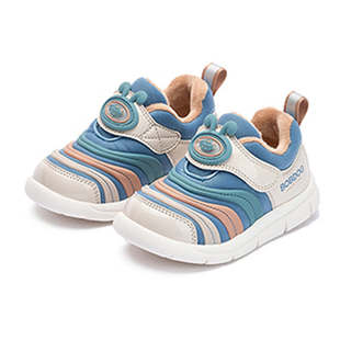 巴布豆学步鞋男宝宝冬季加绒毛毛虫儿童童鞋男童婴儿鞋子机能鞋