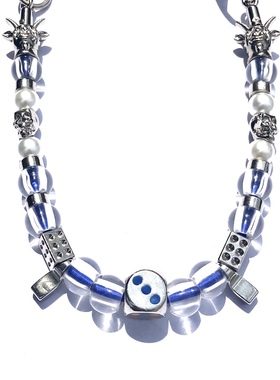 triplej克莱因蓝骷髅ins项链