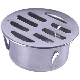 阳台防堵75/110PVC160管户外平面地漏帽 304不锈钢插卡天台地漏盖