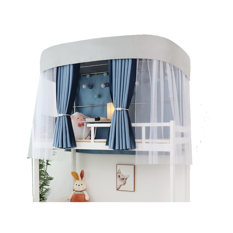 寝室宿舍床帘蚊帐一体式加厚全遮光强学生用上铺下铺床帘伸缩支架