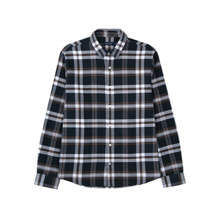 【新年款】NAUTICA/诺帝卡男装秋冬法兰绒保暖格子衬衫WO4404