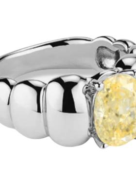 TENCOOpuff可颂黄宝石戒指