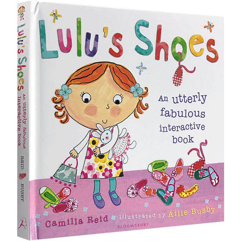 英文原版 Lulu's Shoes 露露的鞋子 精装 触摸书操作书 幼儿启蒙 好看能玩的书 露露大明星系列 露露 Lulus系列 幼儿启蒙认知