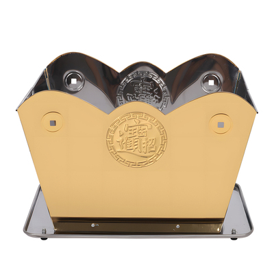 易喆不锈钢烧金桶可折叠