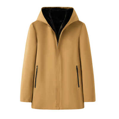 中长款派克服男皮草外套