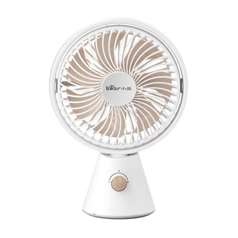 小熊新款桌面风扇无线充电摇头台扇