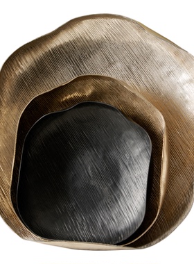 不规则金属托盘摆件桌面收纳盘